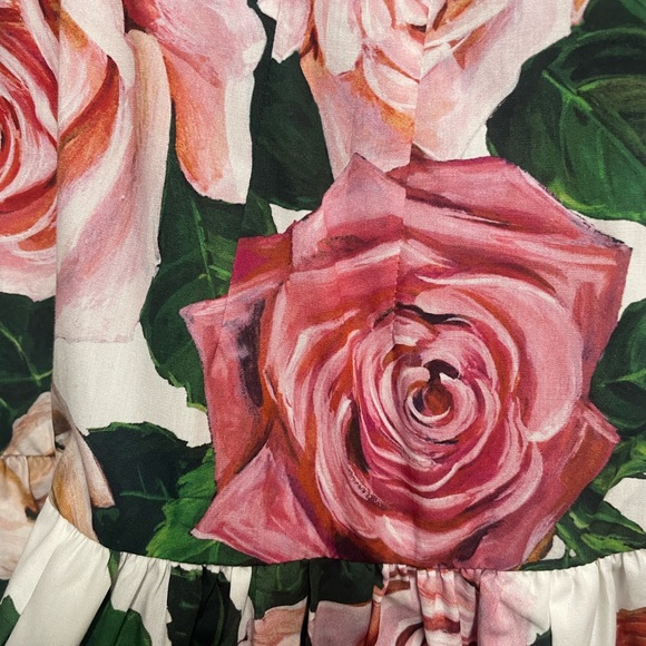 NWT D&G Rose Print Midi Skirt US 14, IT50 - Picture 9 of 11
